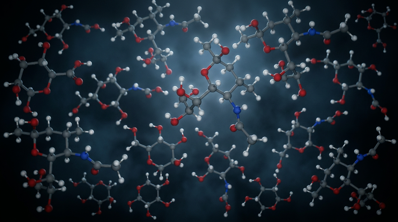 Branching glycan molecular network